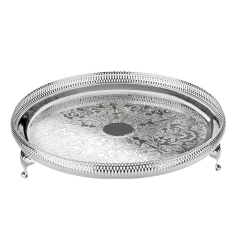 Блюдо круглое на ножках 35см Queen Anne волнистый борт