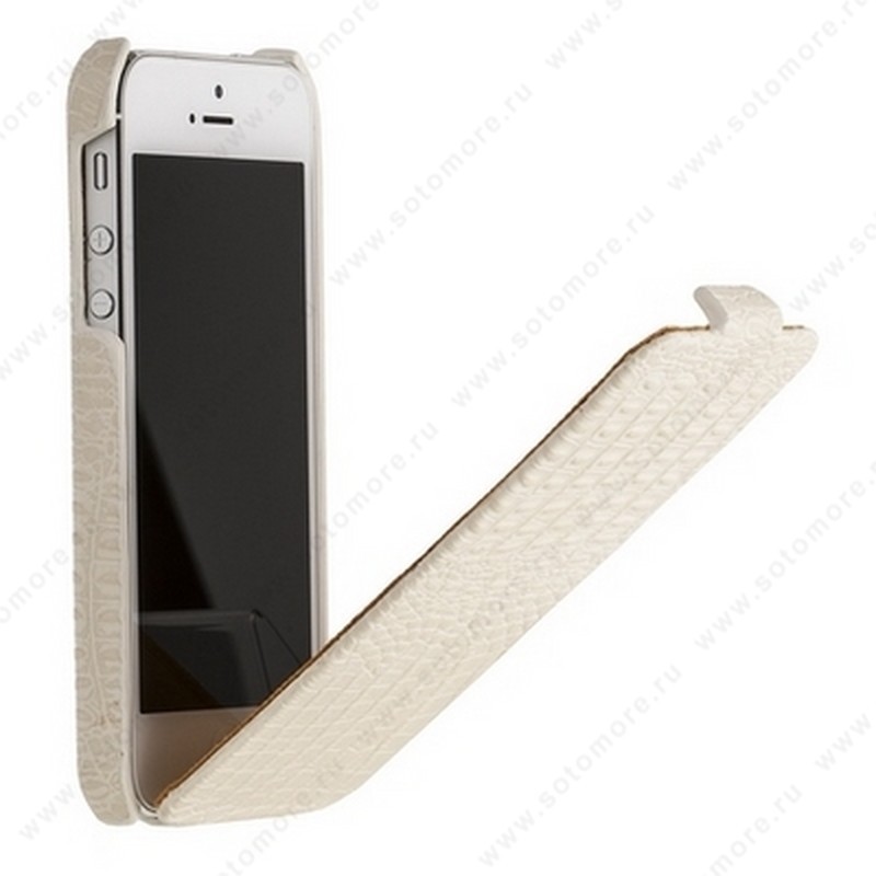 Чехол-флип Borofone для iPhone SE/ 5s/ 5C/ 5 - Borofone Crocodile flip Leather case White