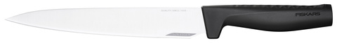Нож кухонный Fiskars Hard Edge (1051760) стальной разделочный лезв.216мм прямая заточка черный