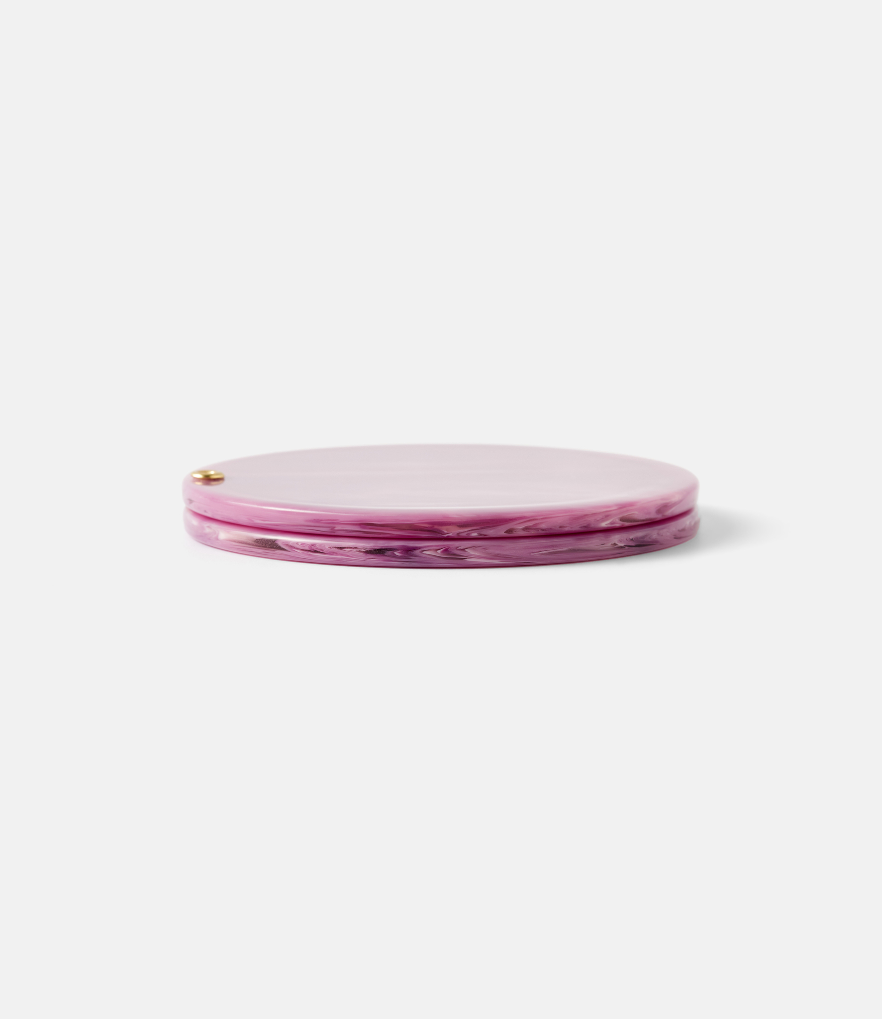 Machete Circle Mirror in Orchid — карманное зеркало из ацетата