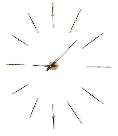 Часы Nomon  MERLIN 12 GOLD+WENGE N 155 (венге+латунь). D=155см