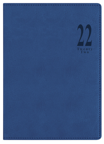 Ежедневник Letts Milano A5, кожа искусственная, белые страницы синий (22-081386)