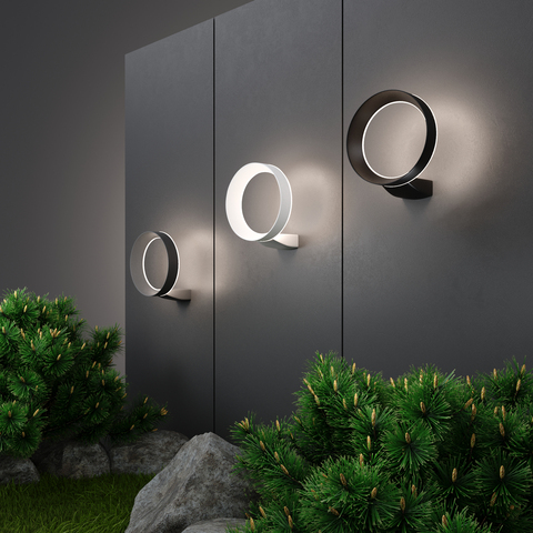 Уличный настенный светодиодный светильник 1710 TECHNO LED Ring белый