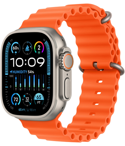 Умные часы Apple Watch Ultra 2 49 мм корпус из титана, ремешок Ocean оранжевого цвета