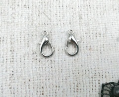 Замок карабин для бус, р. 19х9 мм, никель