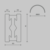 Шинопровод накладной/подвесной Maytoni Busbar trunkings flarity TRX154-SR-D800-BS