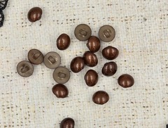 Пуговицы на ножке, d 11 мм, коричневый