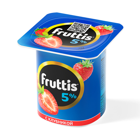 Йогуртный продукт Фруттис 5% 115г клубника персик, шт
