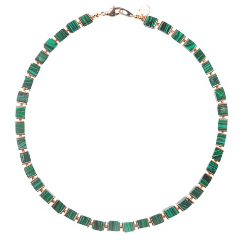 Колье "КУБ" малахит