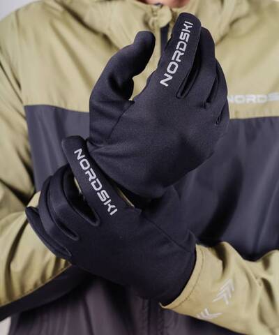 перчатки NORDSKI NSU262100 Run Black, р-р 10-L черн.