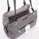 Сумка Саломея 801 мульти итальянский серо-черный