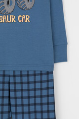 пижама  для мальчика  К 1541/синяя волна,клетка