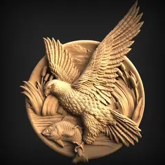 Силиконовый молд Ястреб (медальон) № 0478- м