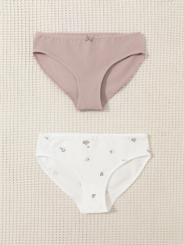 набор трусы/ уп  для девочки  К 1972-2уп/кофейный,сахар,голубика и цветы