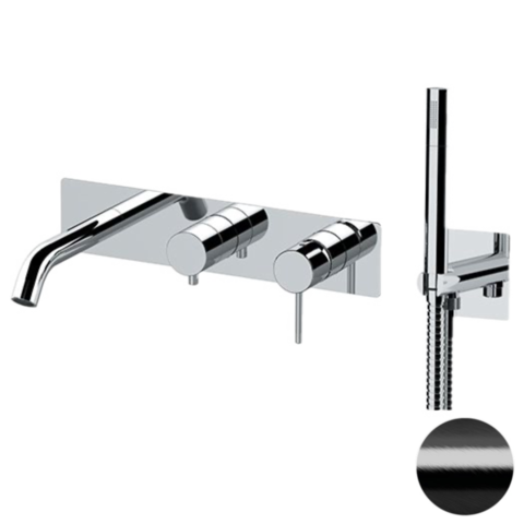 Remer X53D2WBCFP Смеситель для ванны Remer X Style X53D2WBCFP, черный брашированный хром