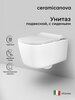 Ceramica Nova New Day CN3005 Подвесной унитаз c ультра тонким сидением с функцией плавного закрытия, цвет: белый
