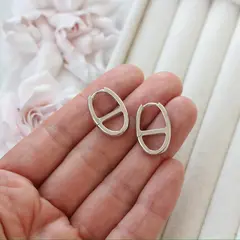 Швензы Конго овальные 15*22*3,5 мм, родий, Ш142