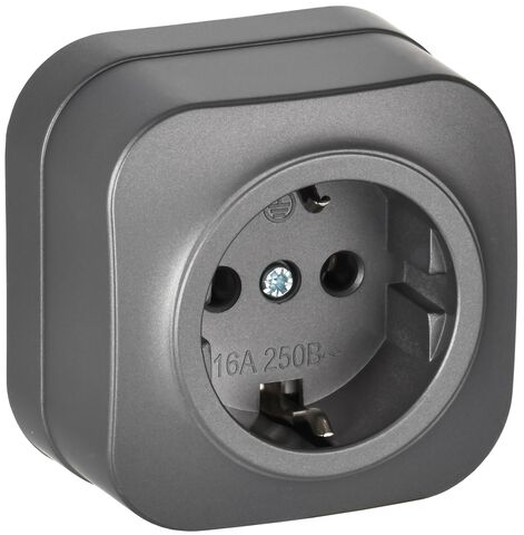 GLORY Роз. с з/к без з/ш о/у 16А РС20-3-ХСм сталь м. IEK