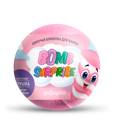 ФИТО Bomb Surprise Шипучая бомбочка для ванны с игрушкой в коробке Зефирка (Коала) 115г