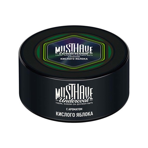 Табак для кальяна Must Have Undercoal 25гр - Sour Apple с ароматом Кислого яблока