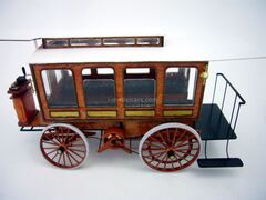 First electric omnibus by I. Romanov 1899 Handmade workshop 1:43