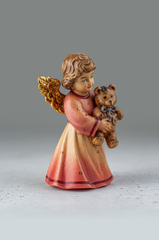 Ангел с мишкой, итальянский клен, 14 см, Италия