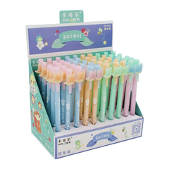 Ручка шариковая, автоматическая, Basir, синие чернила, серия "ЛИСА", 4 цвета корпуса, с резиновой фигуркой, 50 шт