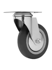 Колесо поворотное D 100 мм, крепление платформенное Сибртех