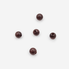 Сандал красный, бусины в форме шара, 6,3мм