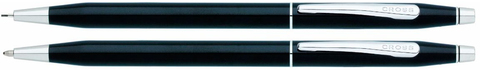 Набор подарочный Cross Century Classic, Black Lacquer CT, шариковая ручка + карандаш (AT0081-77)