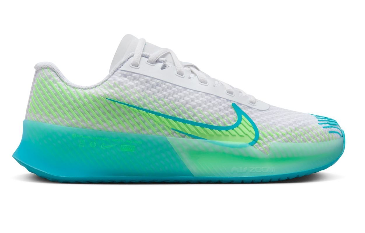 Женские Кроссовки теннисные Nike Zoom Vapor 11 - white/teal nebula/lime  blast/jade ice - купить по выгодной цене | Теннисный магазин Tennis-Store.ru