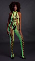 Зеленый кэтсьюит Bodystocking with Halterneck - 