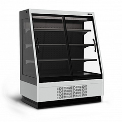 Витрина холодильная Carboma Tokyo 2 F16-08 VV 1,3-1 STANDARD фронт X1 (версия 2.0) (9006-9005)
