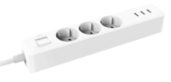 Удлинитель Xiaomi Mi Power Strip 3 (XMCXB04QM), белый, 3 розетки, 1.4 м, 16А / 3680 Вт