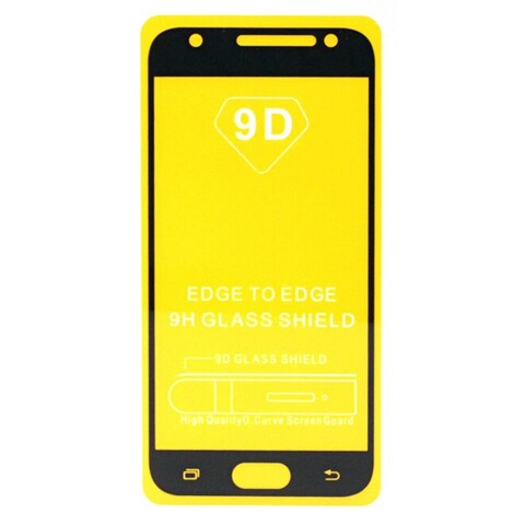 Защитное стекло 9H полный клей Full Glue для Samsung Galaxy J3 (2017) (Черная рамка)