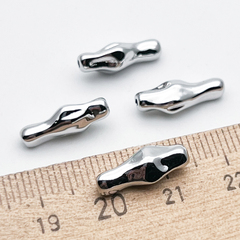 Бусина, цвет серебро (родий), размер 15*5,8 мм, цена за 1 шт