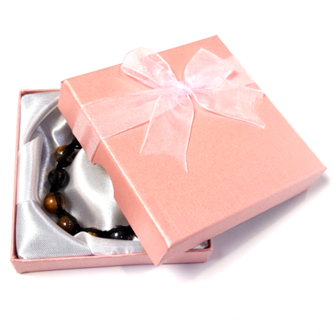 Подарочная коробка для браслета 9 х 9 см розовая