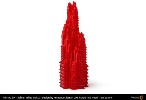 Пластик для 3D-принтера Fillamentum CPE HG100 Red Hood Transparent