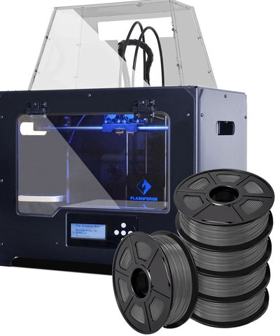 3D-принтер FlashForge Creator Pro + 5 кг. пластика и клей