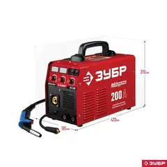 ЗУБР MIG-MAG / ММА, 200 А, RED MACHINE, сварочный полуавтомат инверторный (ПС-200)