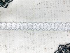 Тесьма отделочная, ш. 1,5 см, белый с серебром