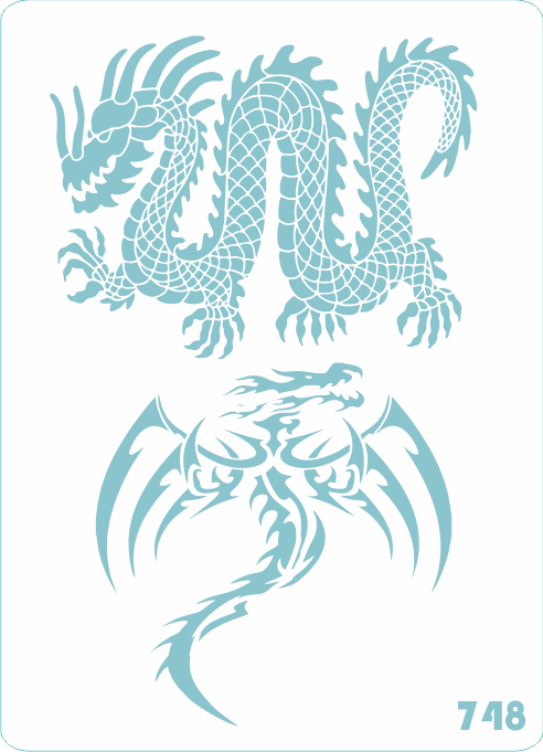 Символ 2024 Дракон: 248 трафаретов на окна для вырезания. Шаблоны и вытынанки