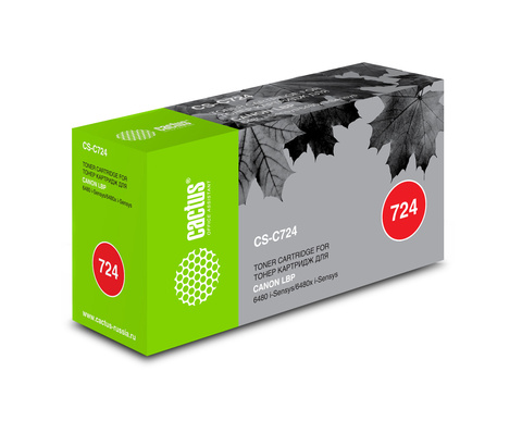 Картридж лазерный Cactus CS-C724 724 черный (6000стр.) для Canon LBP 6480, 6750, 6480x, 6750dn