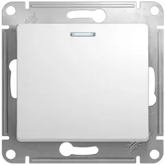 ВЫКЛ.1-кл, подсв, сх.1a, 10АХ, мех.  Белый GSL000113