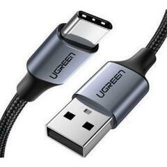 Кабель UGREEN US288 60125 USB-A 2.0 to USB-C Cable Nickel Plating Aluminum Braid 0,5 m., Black