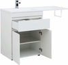 Aquanet 239215 Тумбас раковиной Токио 130 L напольная 1 ящик 2 фасада цвет белый глянец (239215)