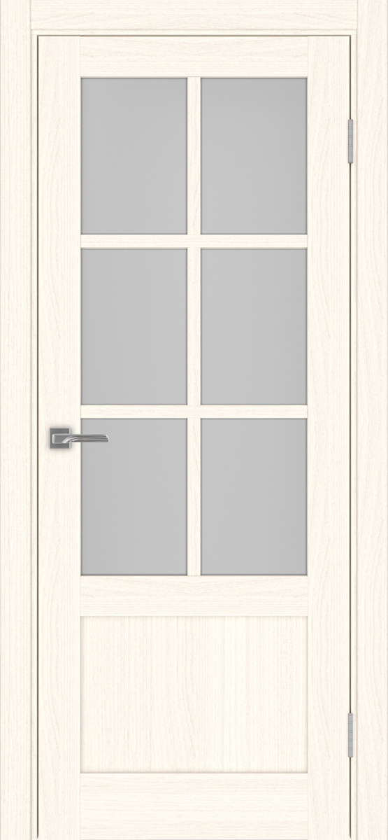 Дверь межкомнатная Оптима Порте Турин 541ПФ.2221, цвет светлый ясень, экошпон, стекло мателюкс