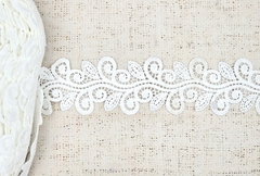 Кружево плетеное, ш. 6 см, молочный
