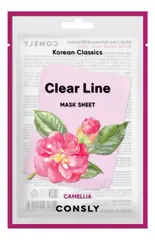 Тканевая маска с маслом японской камелии CONSLY Clear Line Korean Classics Camellia Mask Sheet