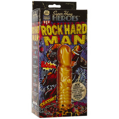 Фаллоимитатор Железного Человека SUPER HUNG HEROES Rock Hard Man - 20 см. - 